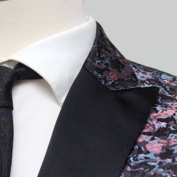 Jos A Bank 42R Camo Dinner Jacket Blazer Slim Fit Peak Lapel E01052 - Picture 6 of 9